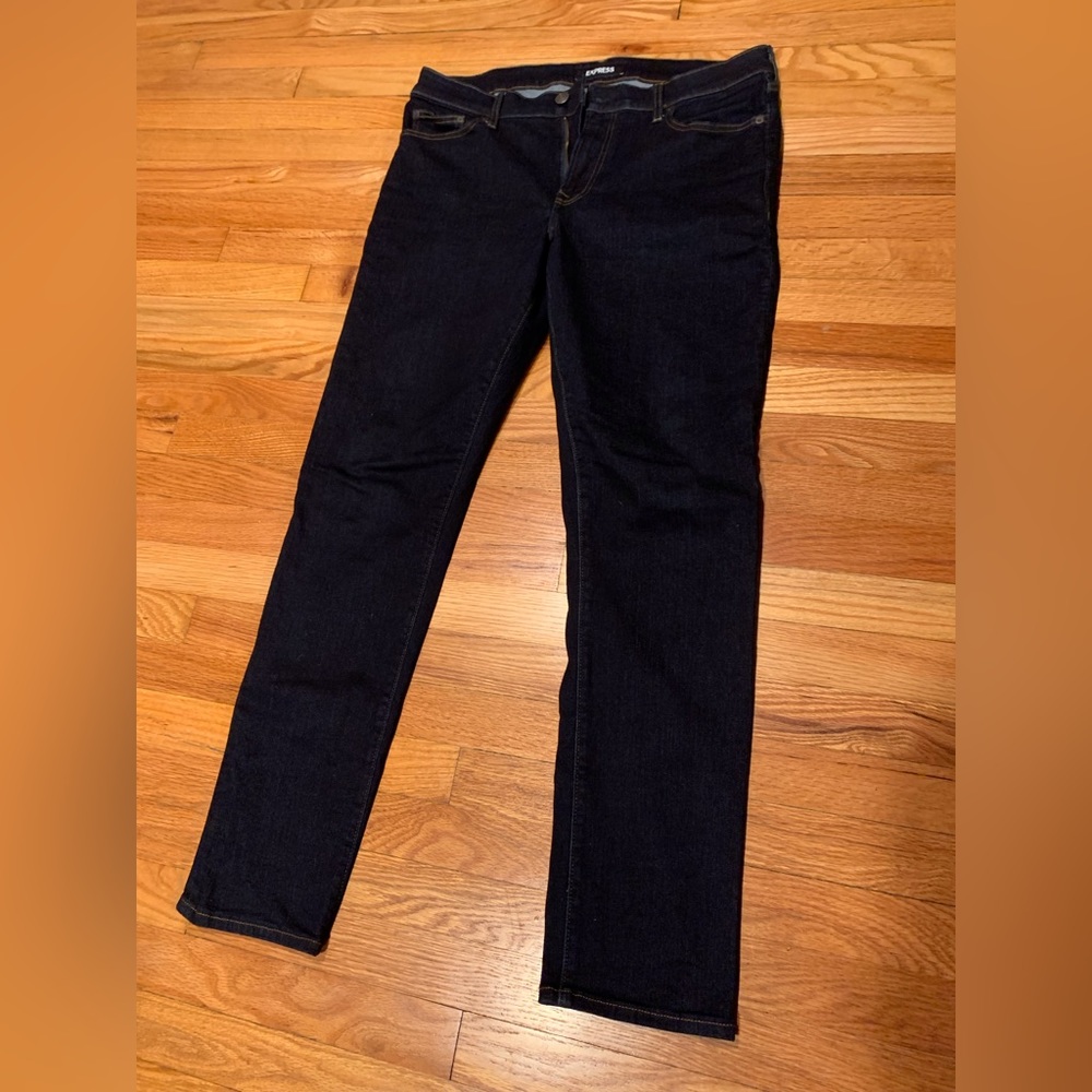 Express Men hyperstretch slim dark blue denim 36x34